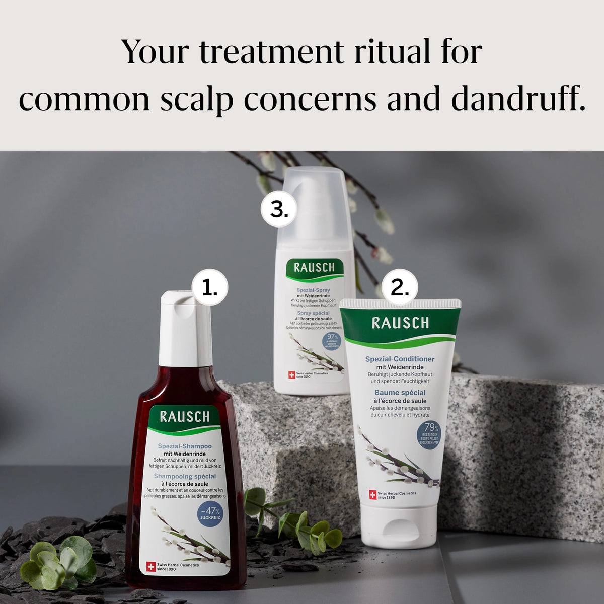 Rausch Scalp & Hair Treatment Conditioner with willow bark 150ml