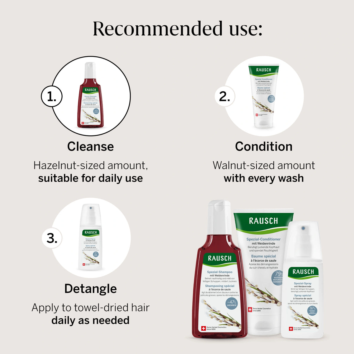Rausch Scalp & Hair Treatment Shampoo with Willow Bark 200ml