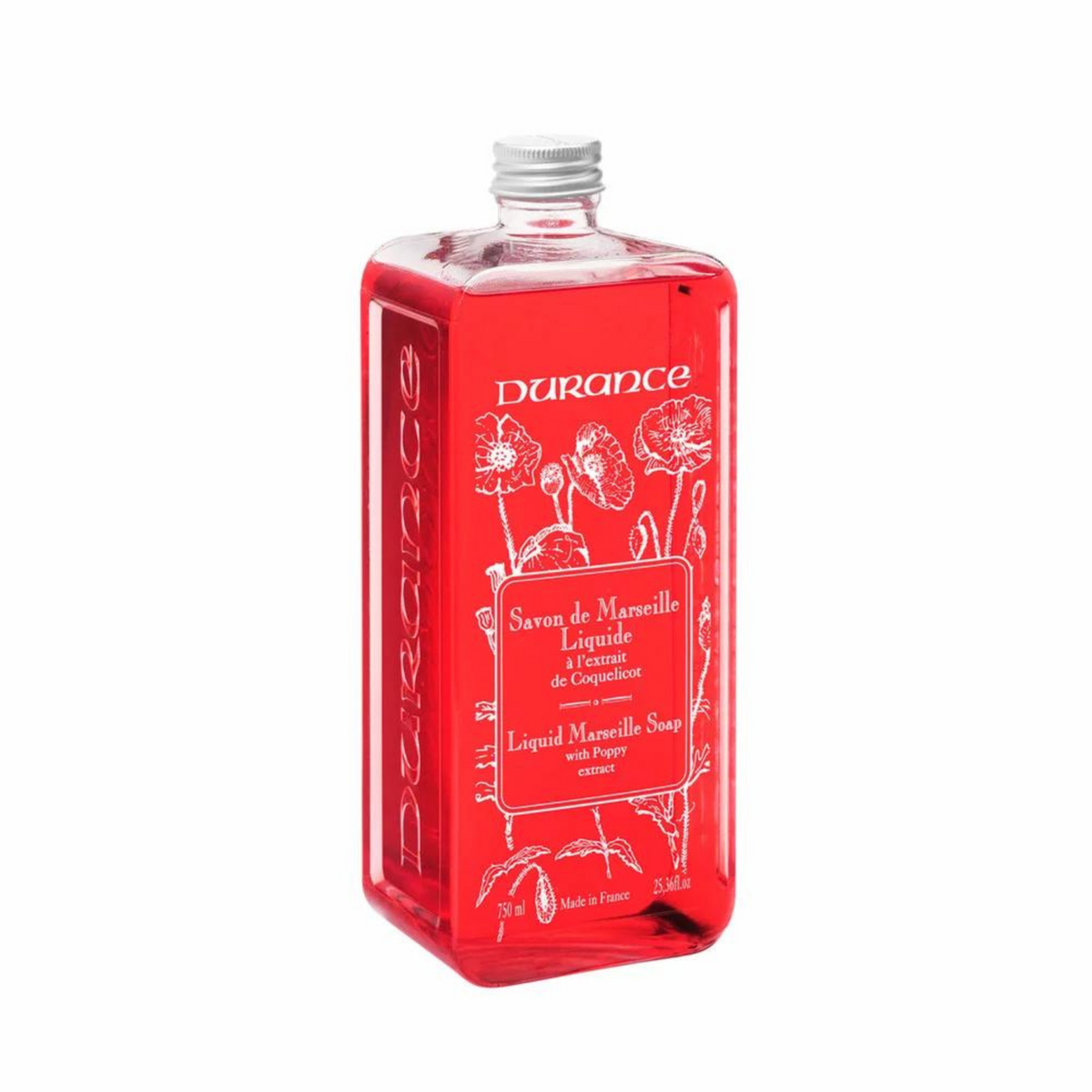 Durance Liquid Marseille Soap with Poppy extract 750 mL