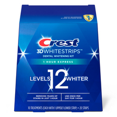 Crest 3D Whitestrips 1-Hour Express Level 12 – 10 Treatments – 20 Strips