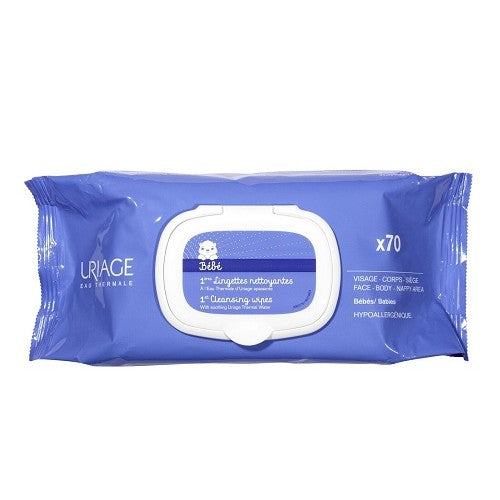 Uriage Baby 1st Water Cleansing Wipes X70