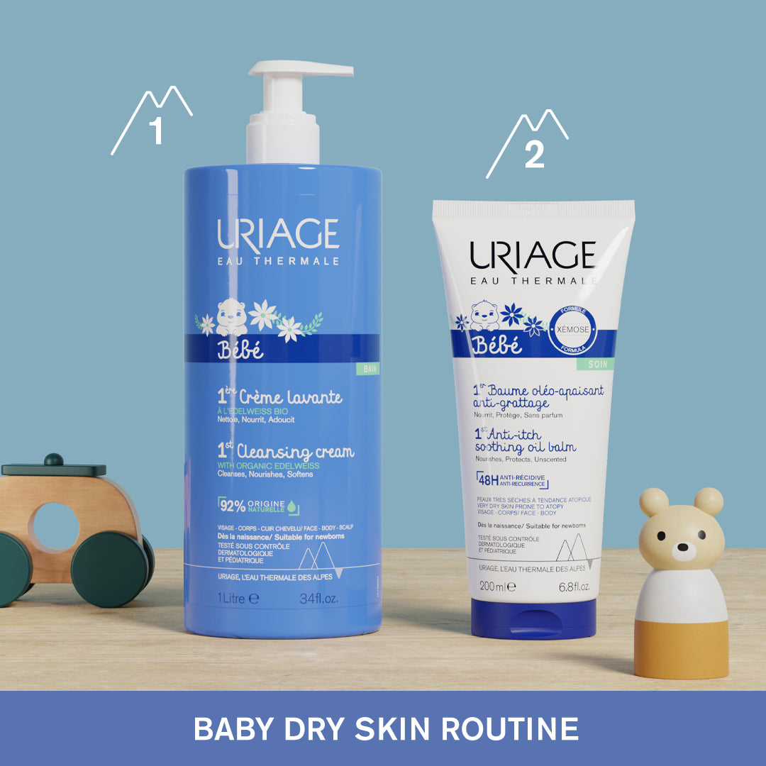Uriage Baby 1st Cleansing Cream 500ml baby dry skin rountine
