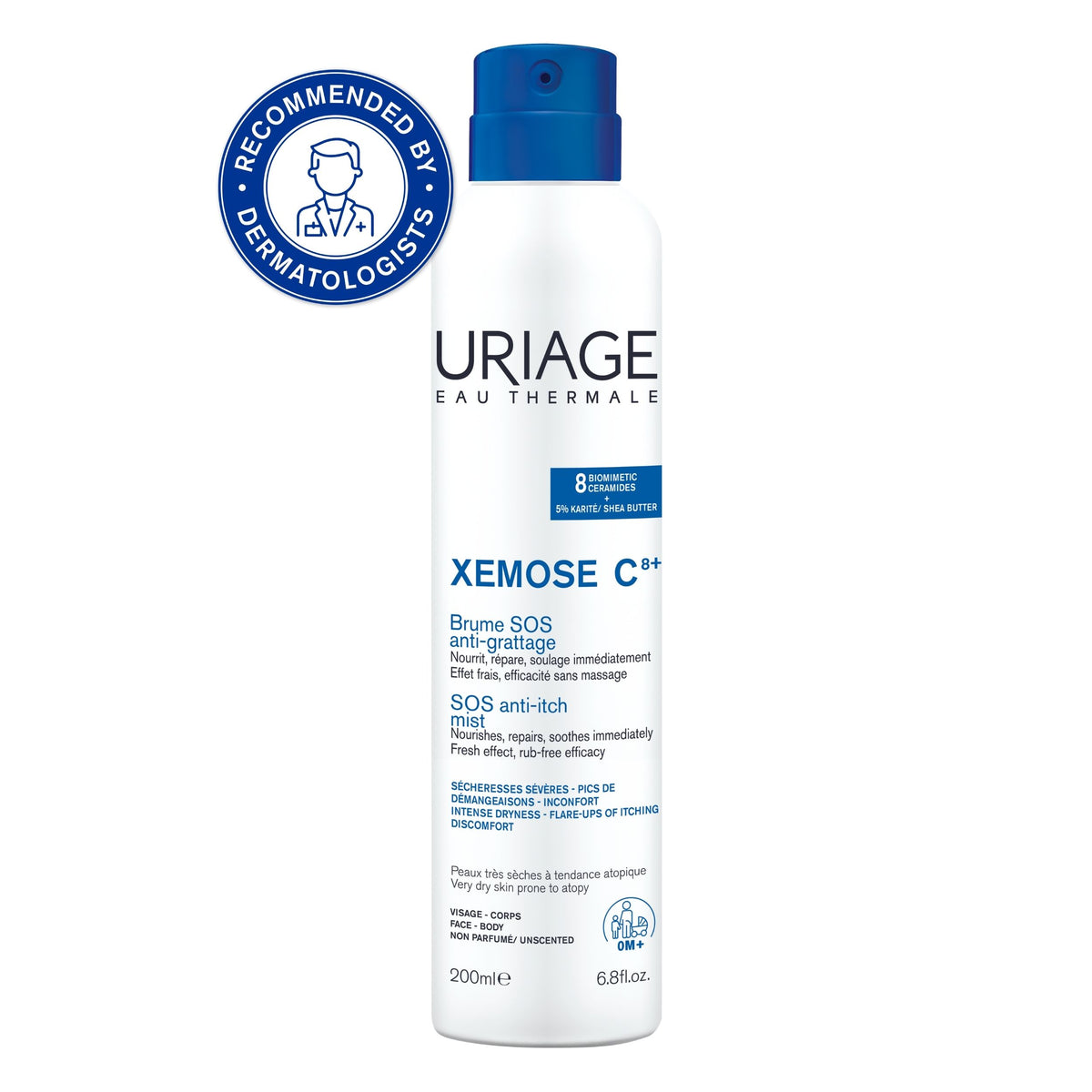 Uriage Xemose C8+ SOS Anti-Itch Mist 200ml – Soothing Skin Relief