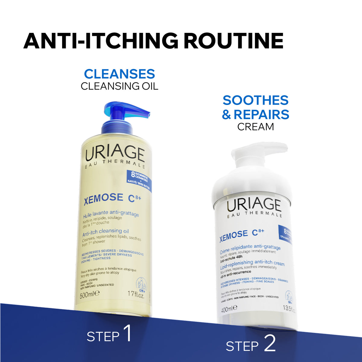 Uriage Xemose C8+ Lipid-Replenishing Anti-Itch Cream 200ml – Itchy Skin Relief